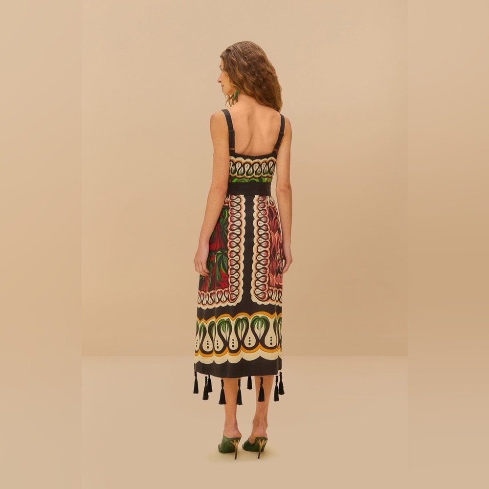 NWT Farm Rio Coconut Tree Flow midi dress - Picture 2 of 5